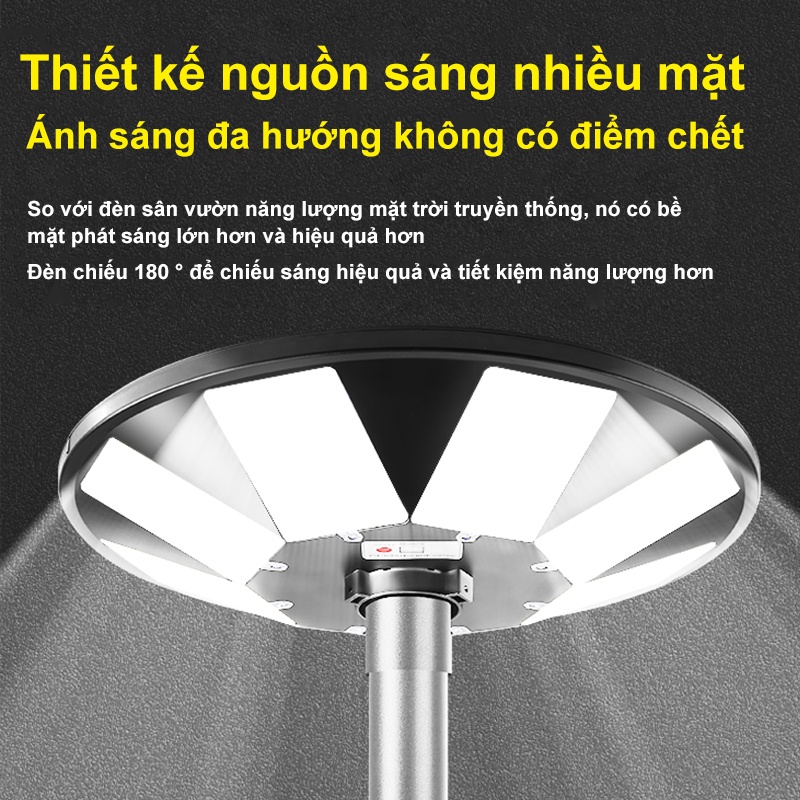 Đèn Led năng lượng mặt trời sân vườn UFO,Đèn năng lượng mặt trời 5000W,siêu sáng chống nước IP67
