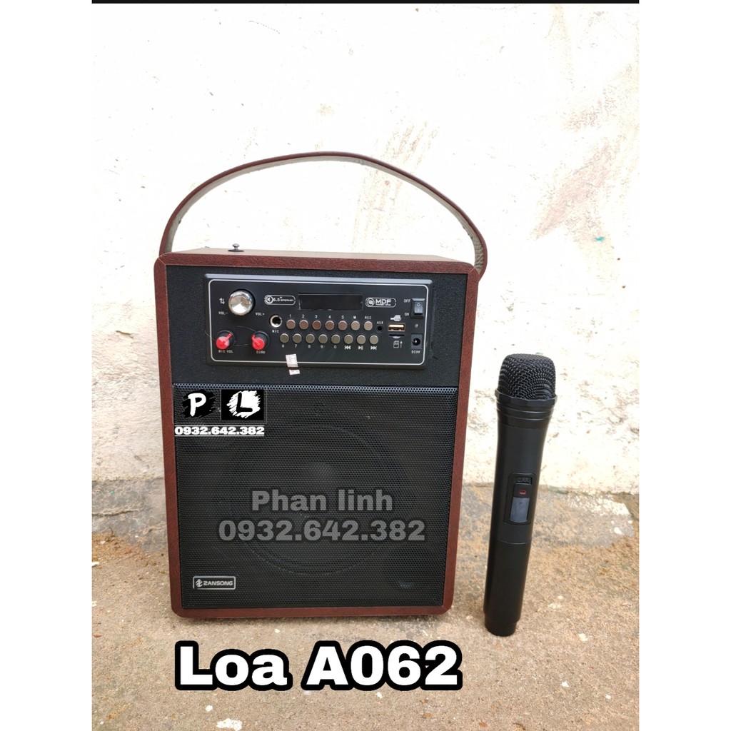 Loa Bluetooth Karaoke A062 tặng kèm micro không dây