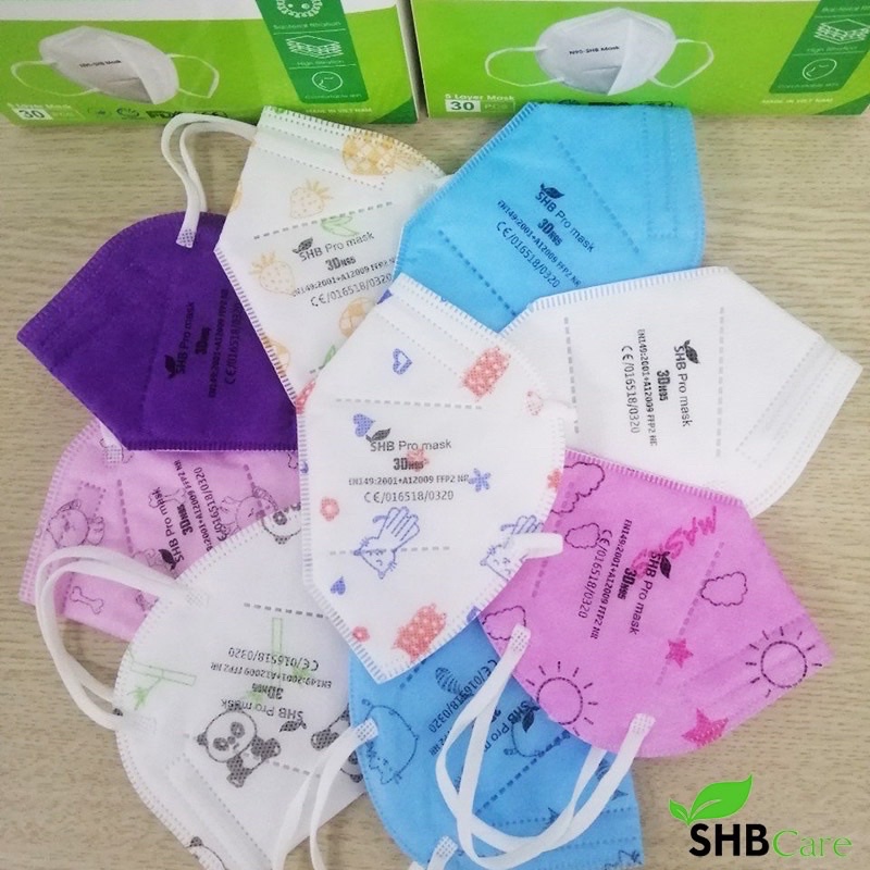 Khẩu trang N95 trẻ em 2-6t SHB hộp 20 cái