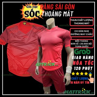 đồ bóng đá không logo, áo t90 đỏ, bộ đá banh không logo, (45kg - 78kg), thun lạnh Sài Gòn thoáng mát, chất lượng
