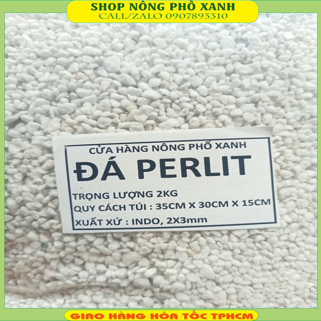 Đá Perlit 2kg( 30cmx35cmx15cm) Giá thể trồng cây perlit.