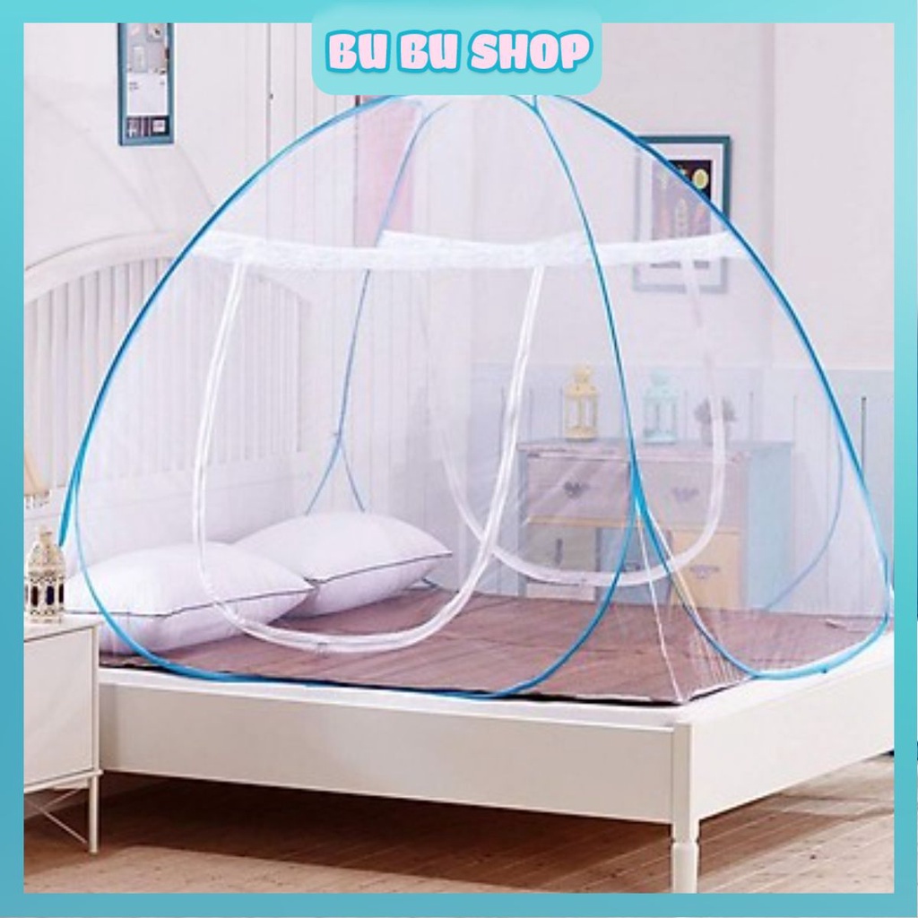 Mùng chụp tự bung, màng chụp chống muỗi an toàn kích thước 1m6*2m , 1m8*2m