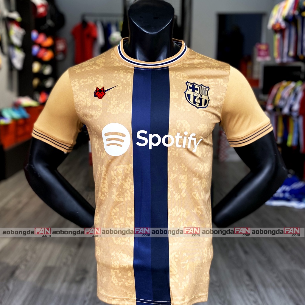 Bộ Quần Áo Đá Banh Barca Vàng 2022 - Áo Đá Banh Thái Lan