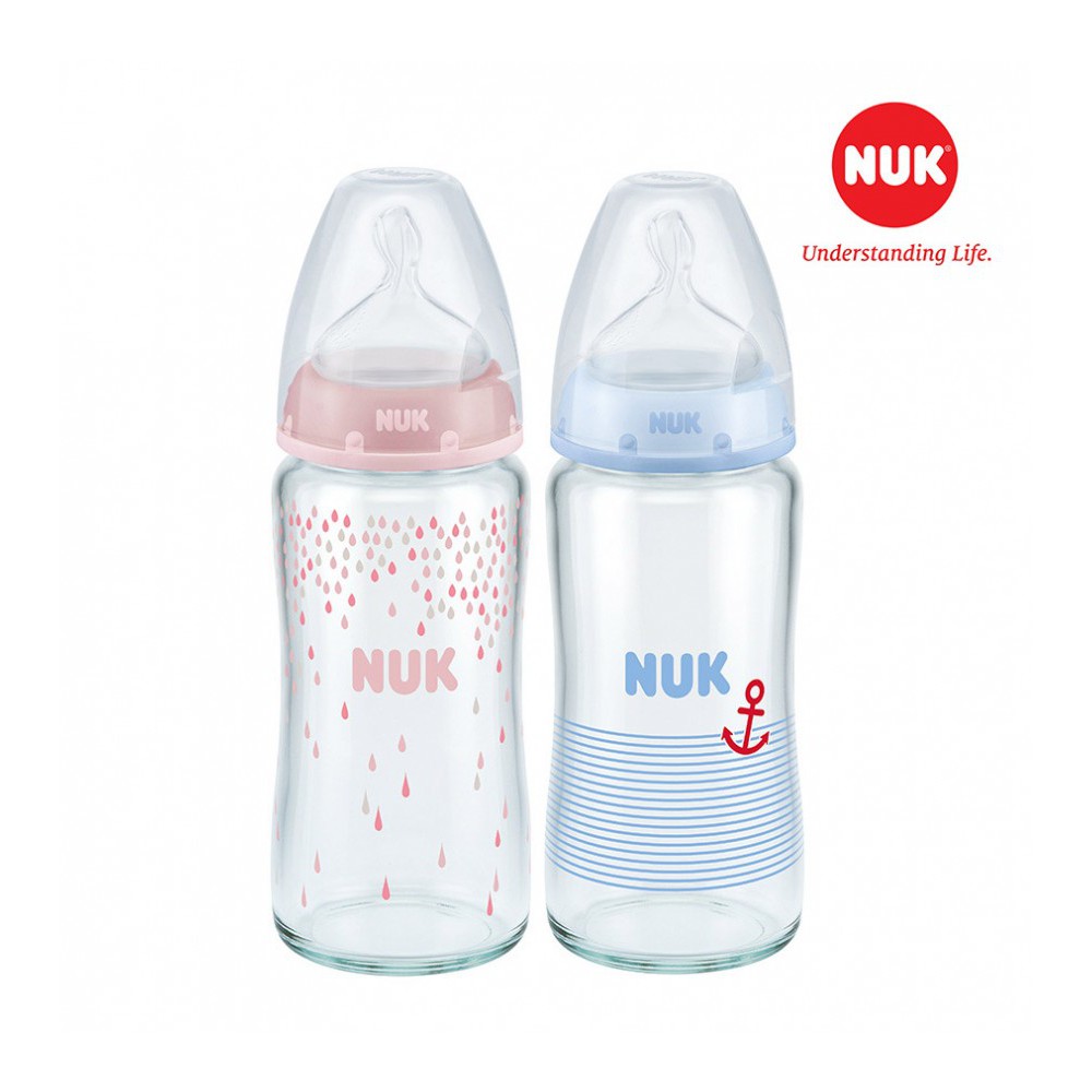 Bình Sữa NUK Premium Choice Thủy Tinh (120ML - 240ML)