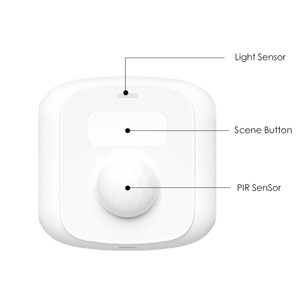 Tuya Wifi/Zigbee Cảm Biến Cơ Thể Người Cảm Biến Ánh Sáng Công Tắc Cảnh 3 Trong 1 Chức Năng Phiên Bản Wifi Icecube