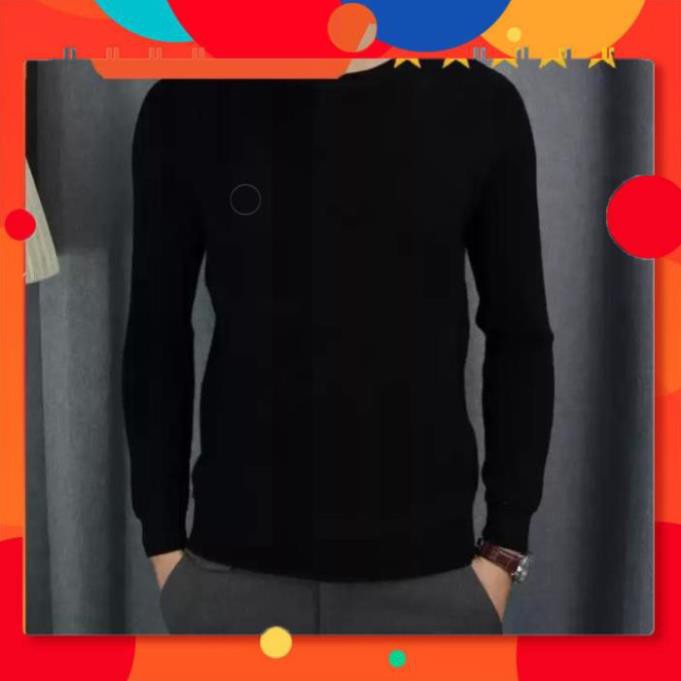 🍀 Hot Áo len nam cổ tròn lông thỏ đen ! . | BigBuy360 - bigbuy360.vn