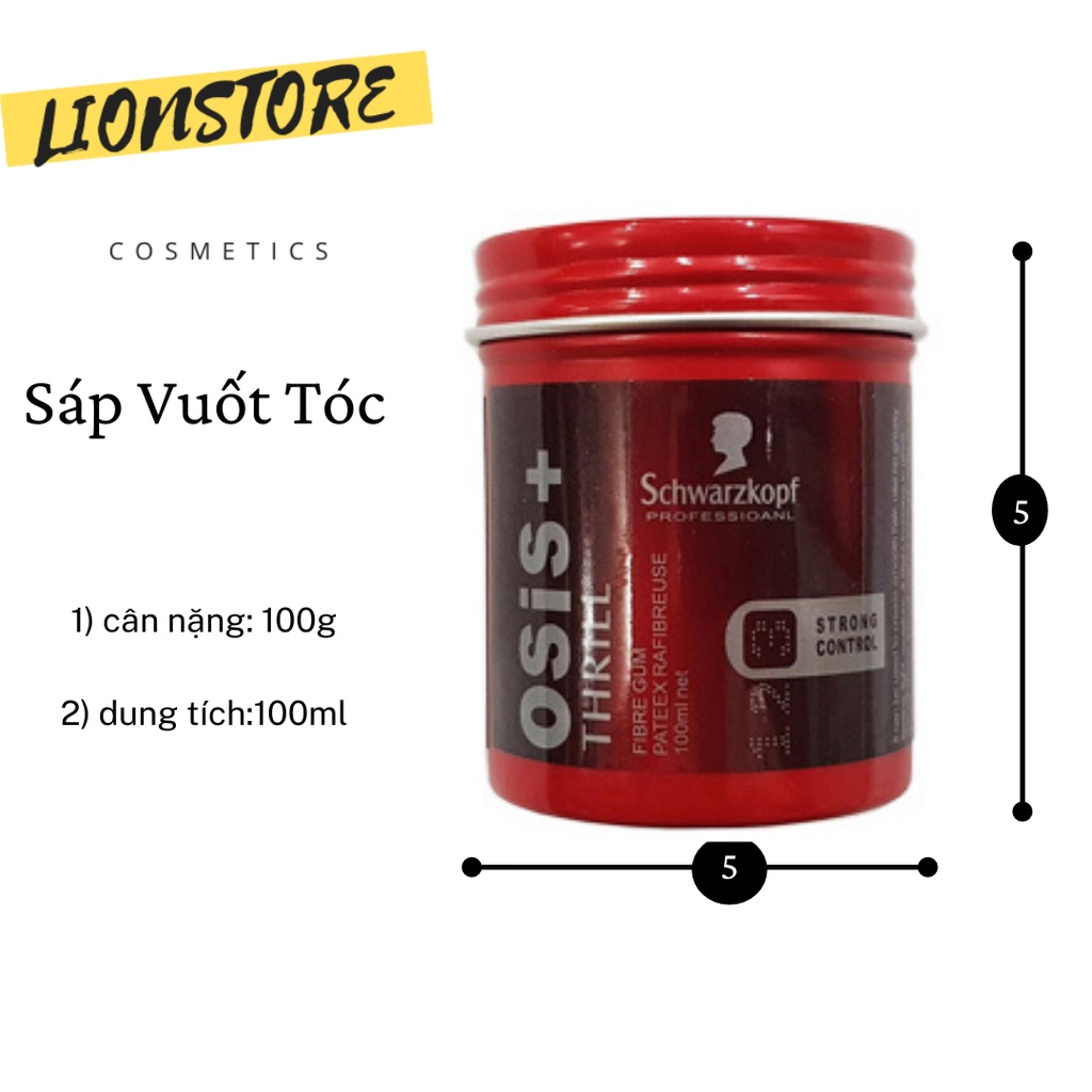 Sáp vuốt tóc nam giá rẻ cao cấp osis thrill3 gel wax tạo kiểu tóc chuẩn salon