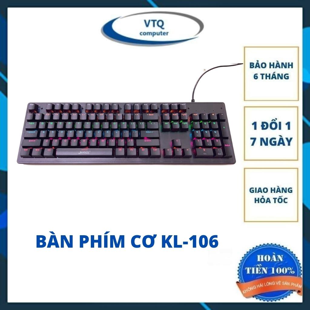 Bàn phím cơ JEDEL KL-106  7 chế độ đènLED, Nút phím nhạy, gõ phím cực êm, cực đã - Hàng chính hãng