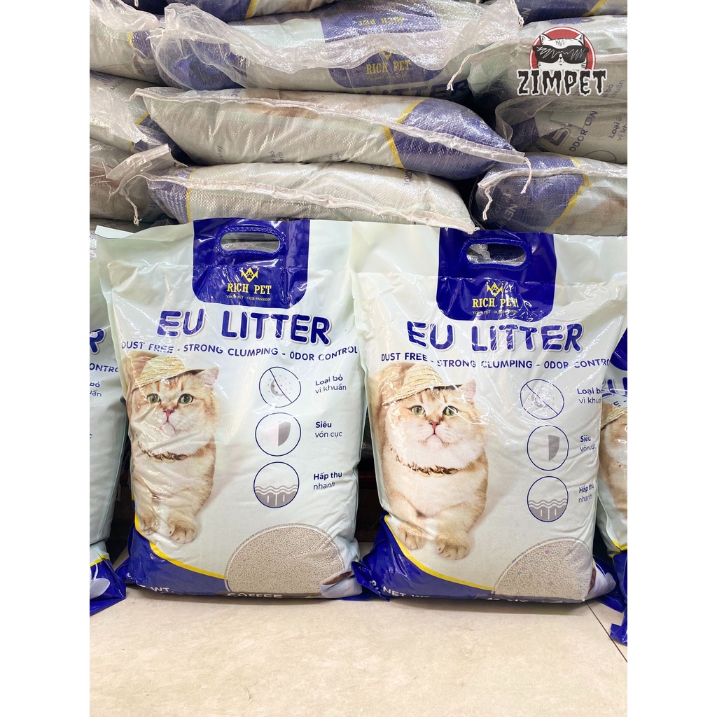 Cát vệ sinh cao cấp siêu vón Richcat EU 8kg