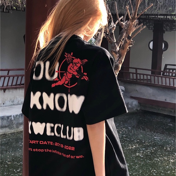 Chất Lượng Cao/Áo Thun Cotton / Vải Cotton / Áo Thun Dáng Rộng Oversize In Họa Tiết Sành Điệu Cho Nữ