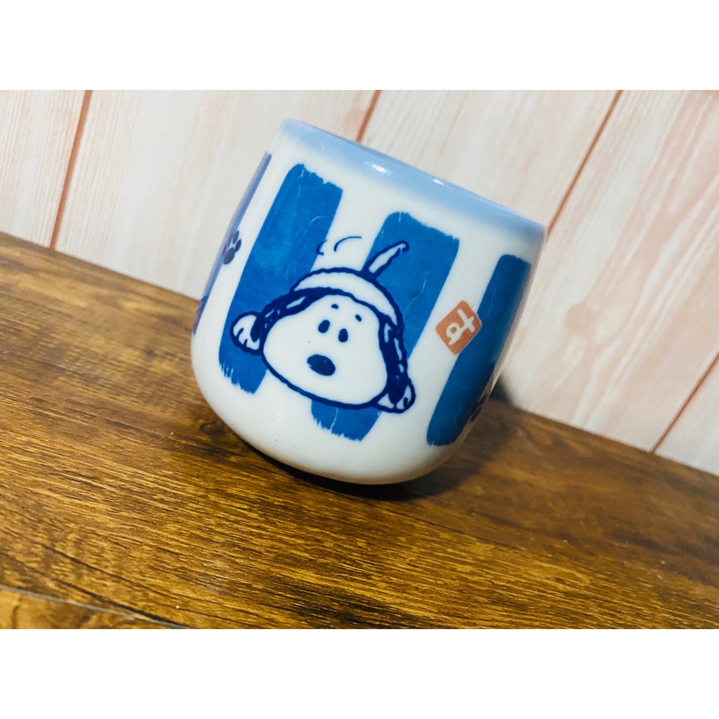 Ly gốm Snoopy Gốm men lam - Gốm nhật