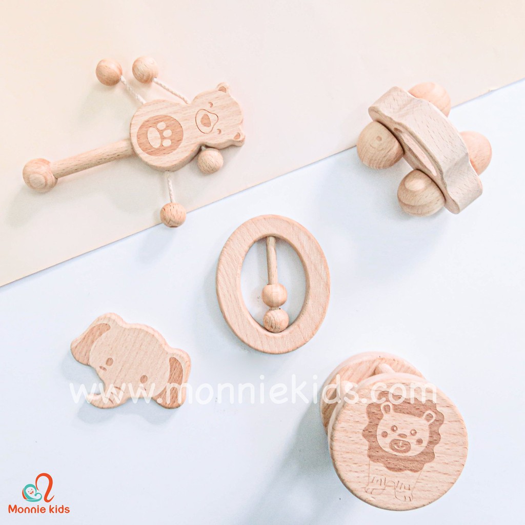 [CÓ SẴN] BỘ XÚC SẮC 5 MÓN NGỘ NGHĨNH WOODEN