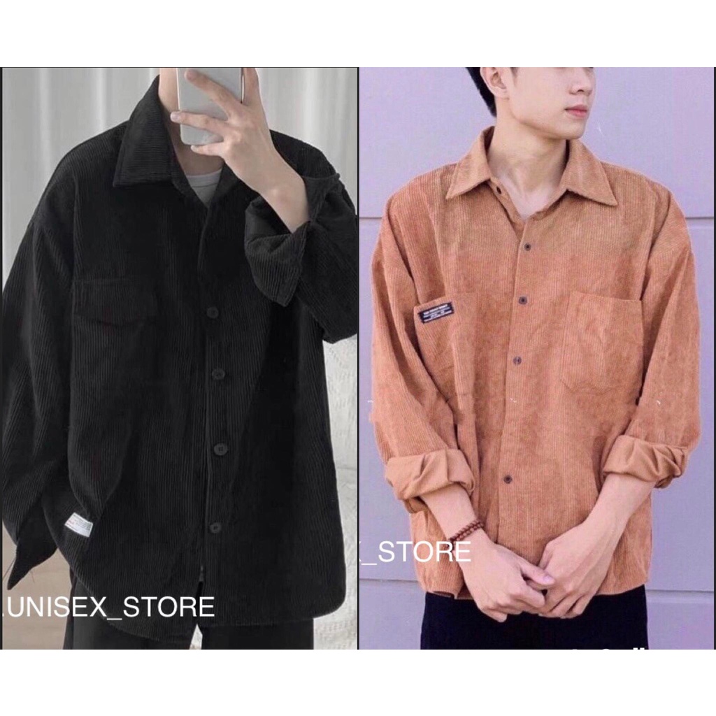 ÁO SƠ MI NHUNG TĂM VINTAGE FORM RỘNG UNISEX 2H.UNISEX_STORE