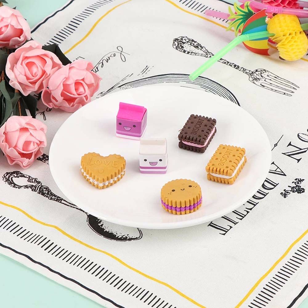 Bộ 6 gôm tẩy hình hoạt hình dễ thương cho bé