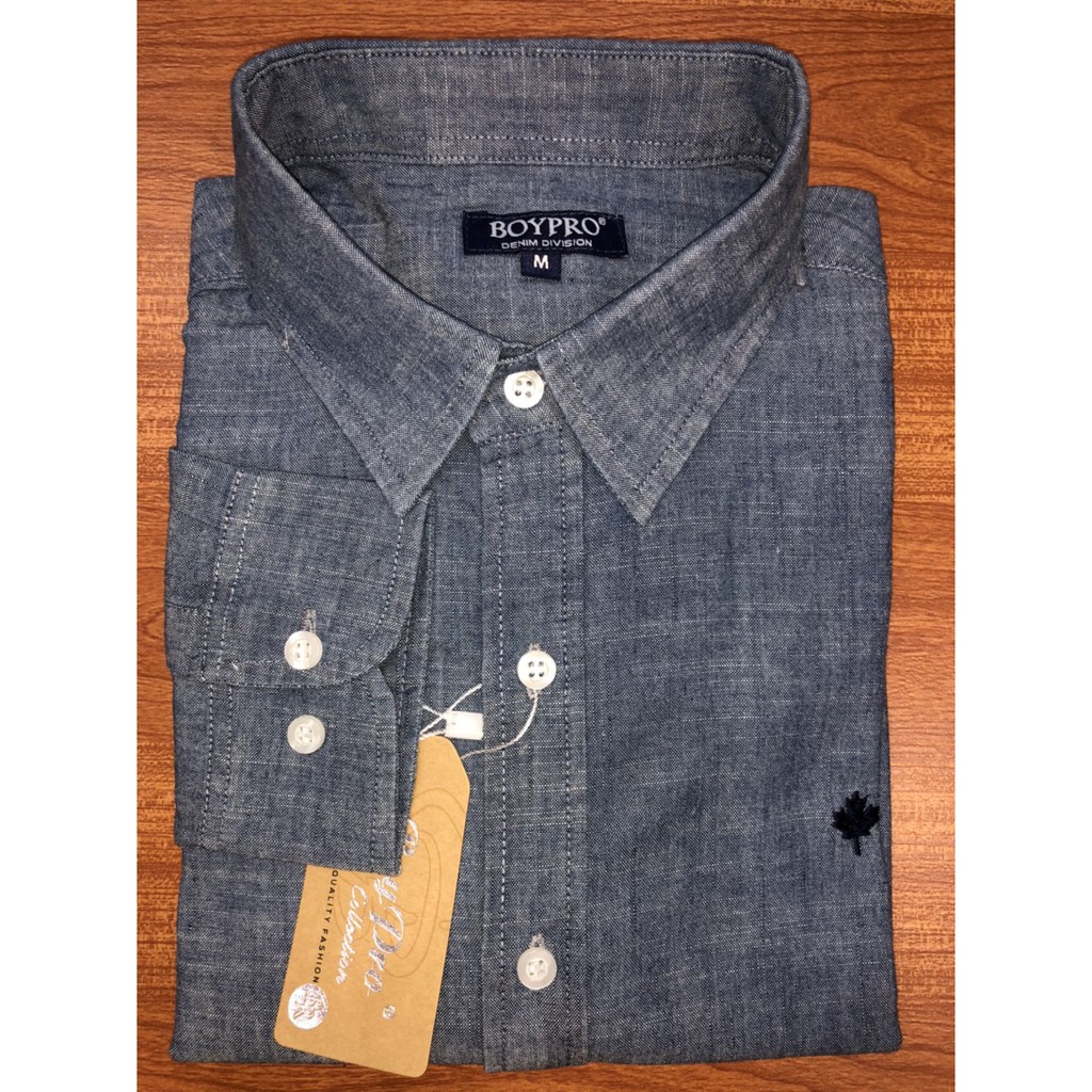 Áo Sơ Mi Jeans Tay Dài BP059 Màu Xanh