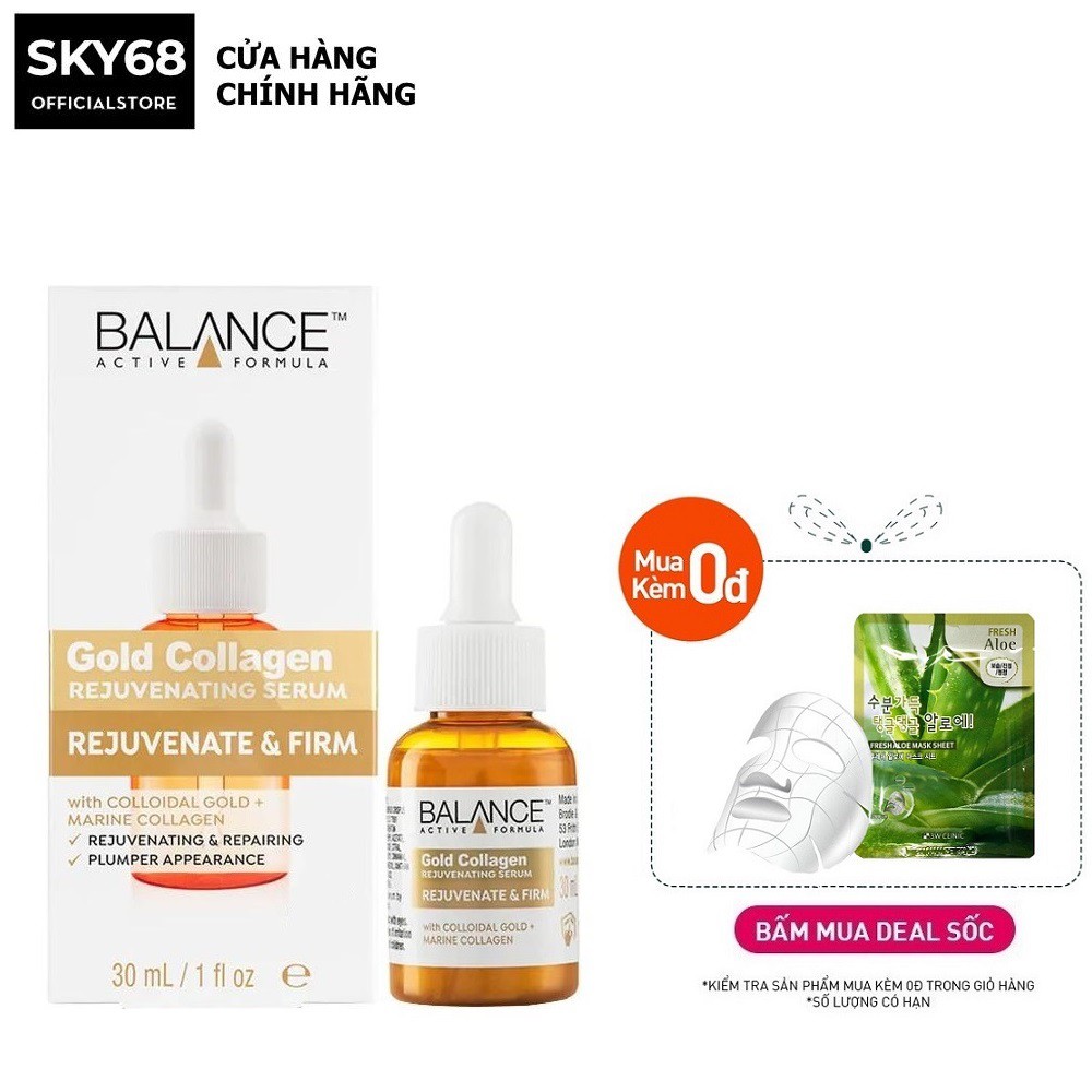 Serum Dưỡng Căng Bóng Da, Ngừa Lão Hóa Balance Gold Collagen Rejuvenating Serum 30ml