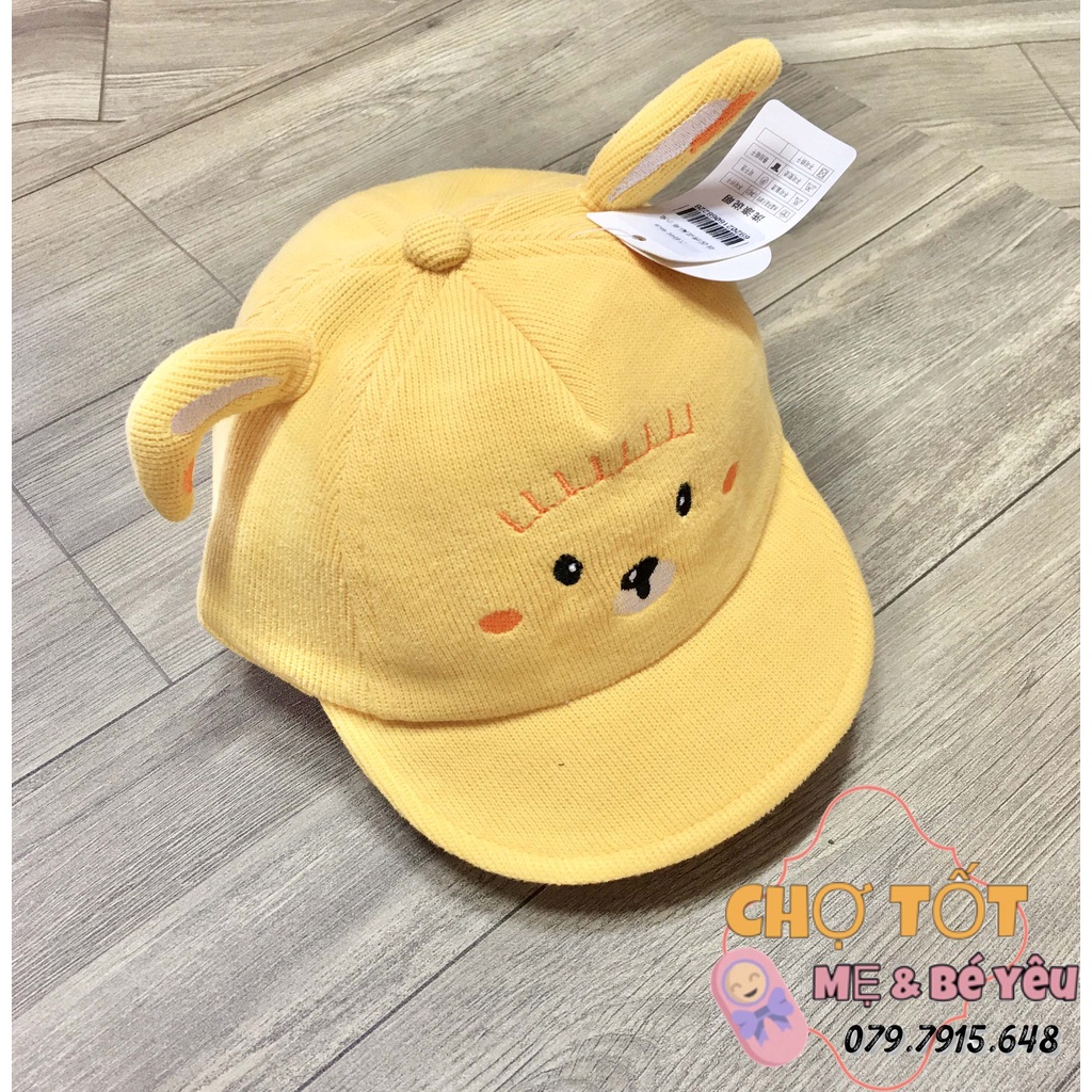 Mũ, Nón Lưỡi Trai Vải Nhung Mềm Cho Bé 6-18 Tháng (hình cún cho trai và gái)