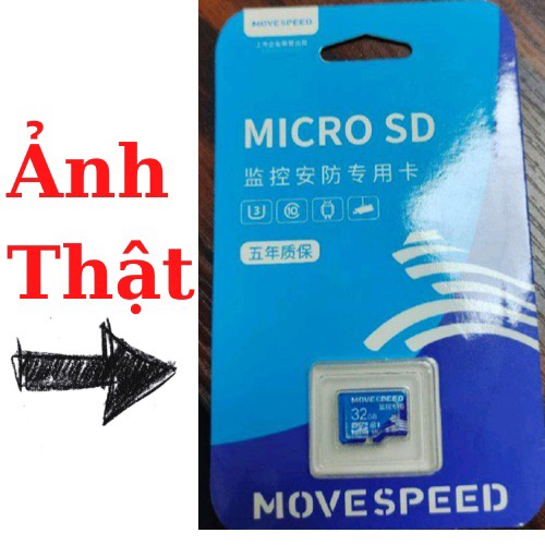 Thẻ nhớ 128Gb/64Gb/32Gb MOVE SPEED U3 chuyên dụng cho CAMERA, Điện thoại, Máy ảnh... tốc độ cao 95Mb-140Mb/s