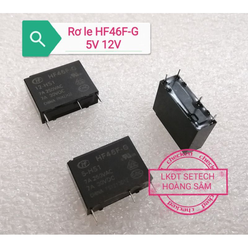 Rơ le Relay Rơle chính hãng HF46F-G 5V 12V