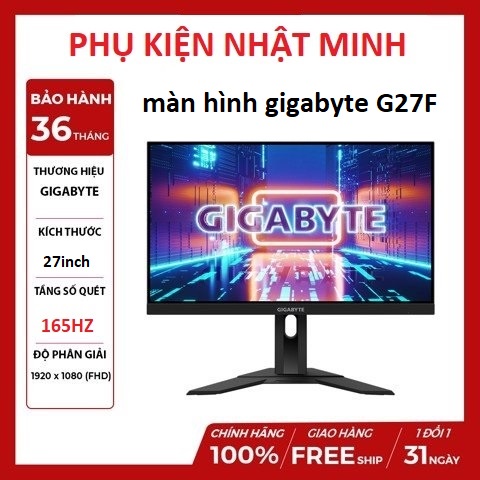 Màn hình Gigabyte G27FC (27 inch/FHD/VA/165Hz/1ms/250 nits/HDMI+DP/Cong) màn hình chuyên game NEW chính hãng BH 36 tháng