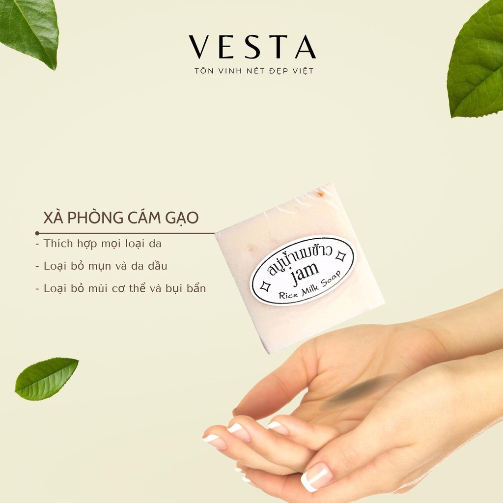 Xà Phòng Cám Gạo - Xà Bông Tẩy Tế Bào Da Chết Jam Rice Milk Soap Trắng Da Giảm Mụn Lưng