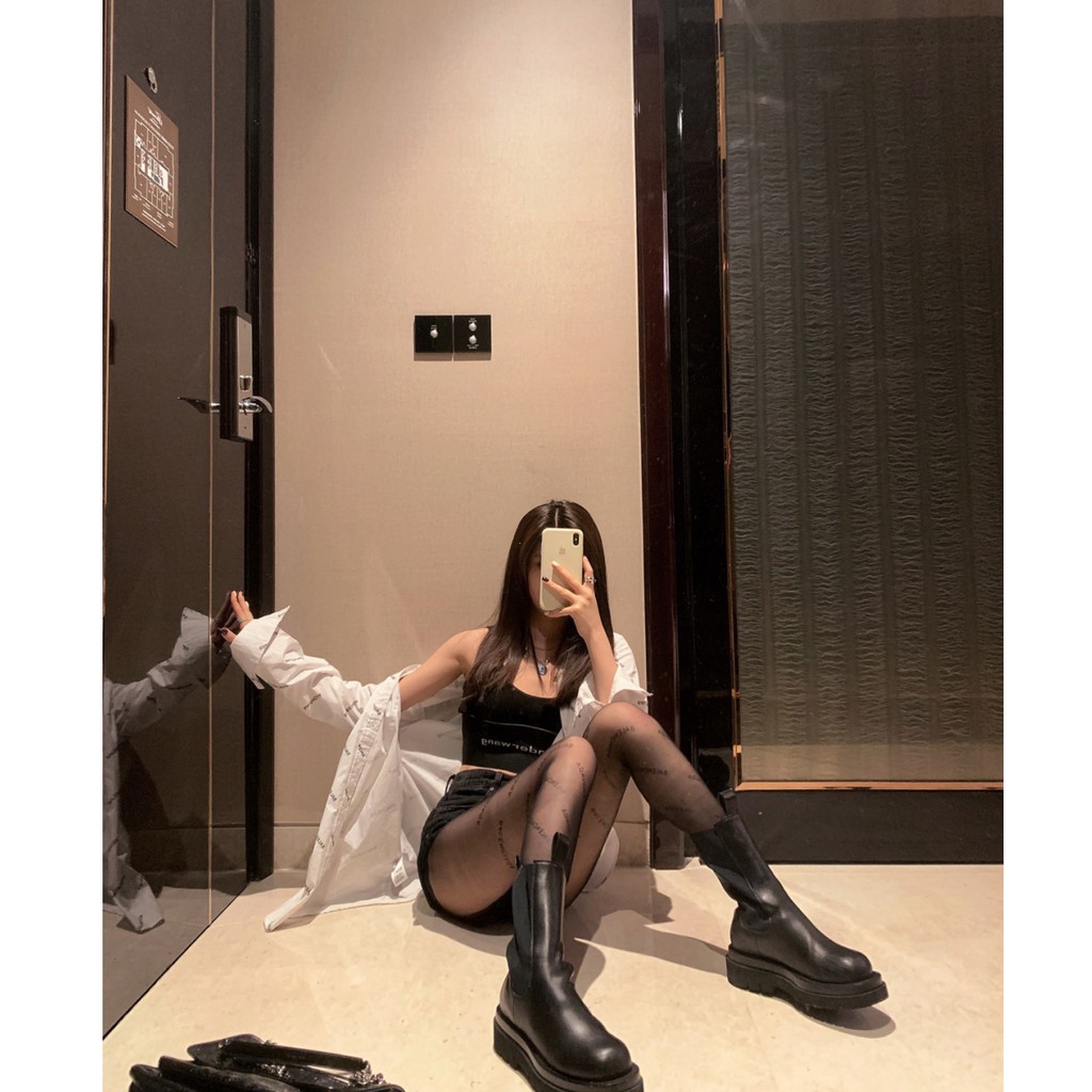 Giày Bốt Martin Da Cá Tính Trẻ Trung Thời Trang 2021