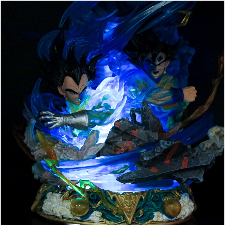Mô hình Dragon Ball - Mô Hình Nhân Vật Vegito  3 Đầu Thay Thế Có Đèn Led 45cm Full Box