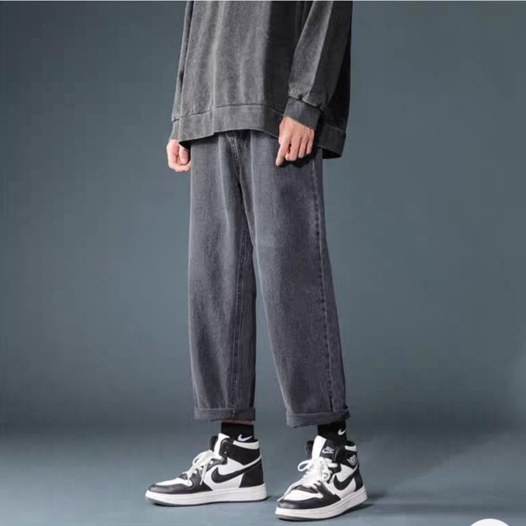 Quần jean baggy cao cấp - quần kaki nam dáng ông suông đơn giản thiết kế hiện đại hàng nhập Quảng Châu