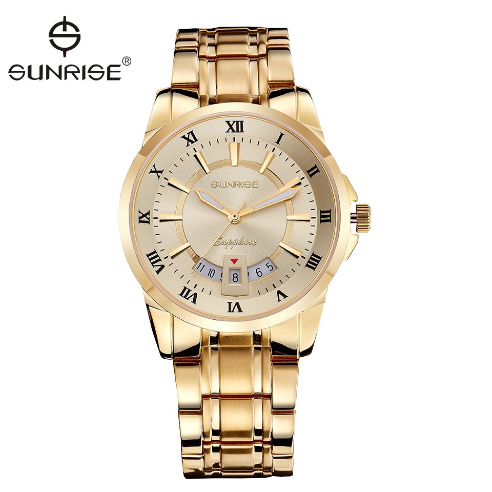 Đồng hồ nam siêu mỏng Sunrise DM771SWB kính Sapphire chống xước