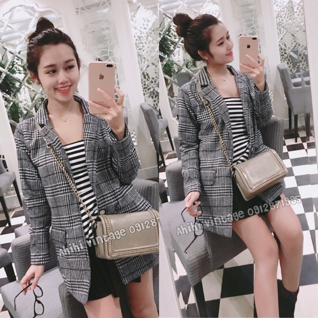 áo khoác dạ 2 lớp dày dặn 