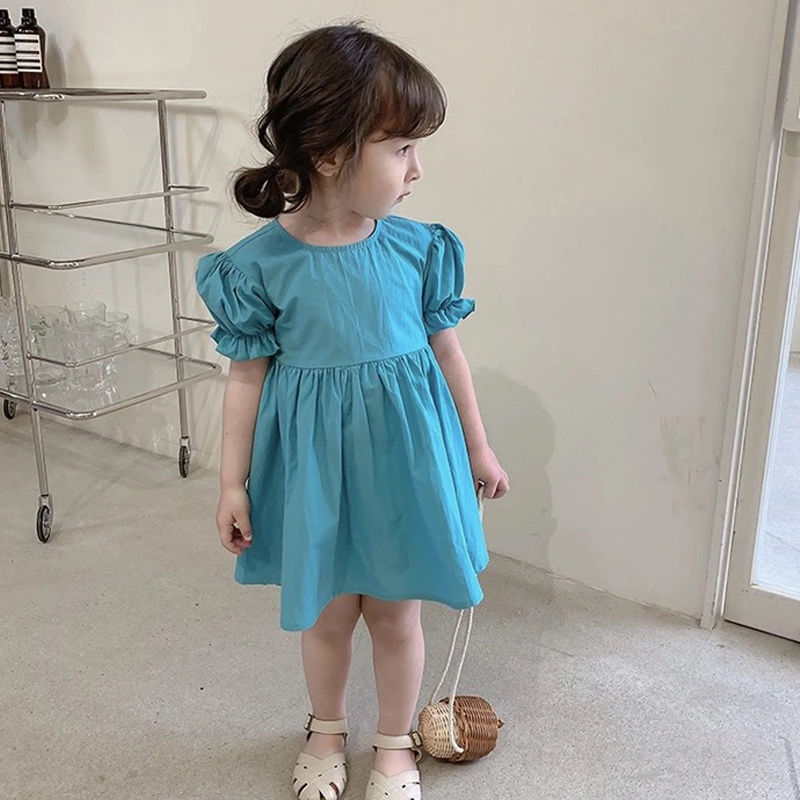 Đầm công chúa tay ngắn phong cách Hàn Quốc dễ thương thời trang mùa hè cho bé gái