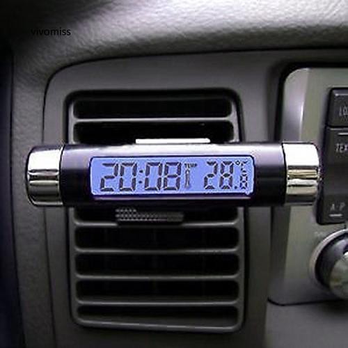 Đồng hồ nhiệt kế có màn hình LCD gắn xe ô tô