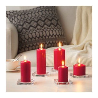 Set 5 nến trụ đỏ FENOMEN - IKEA