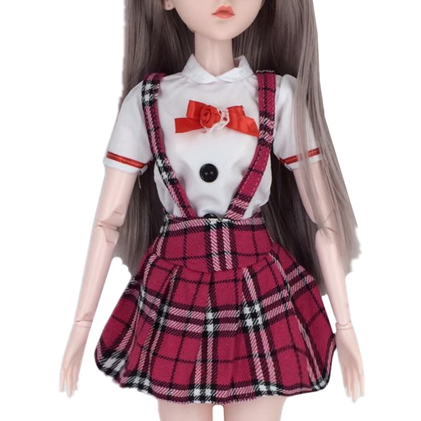 Đồng phục nữ sinh cho búp bê barbie 60cm phụ kiện búp bê ANDATOY AD973