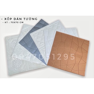 Xốp Dán Tường 3D Gỉa Da Kim Cương 70x70 Cm
