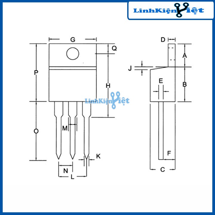 Sản phẩm TIP32C TO-220 100V 3A 40W Darlington Transistor