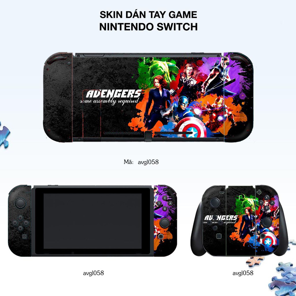 Skin dán máy Nintendo Switch in hình Siêu Anh Hùng Siêu Đẹp [ Nhiều Hình ]