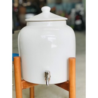 BÌNH NƯỚC 10L TRẮNG, GỐM SỨ BÁT TRÀNG