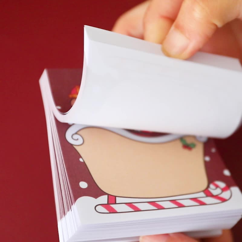 Tập Giấy Ghi Chú Họa Tiết Người Tuyết Giáng Sinh Dễ Thương