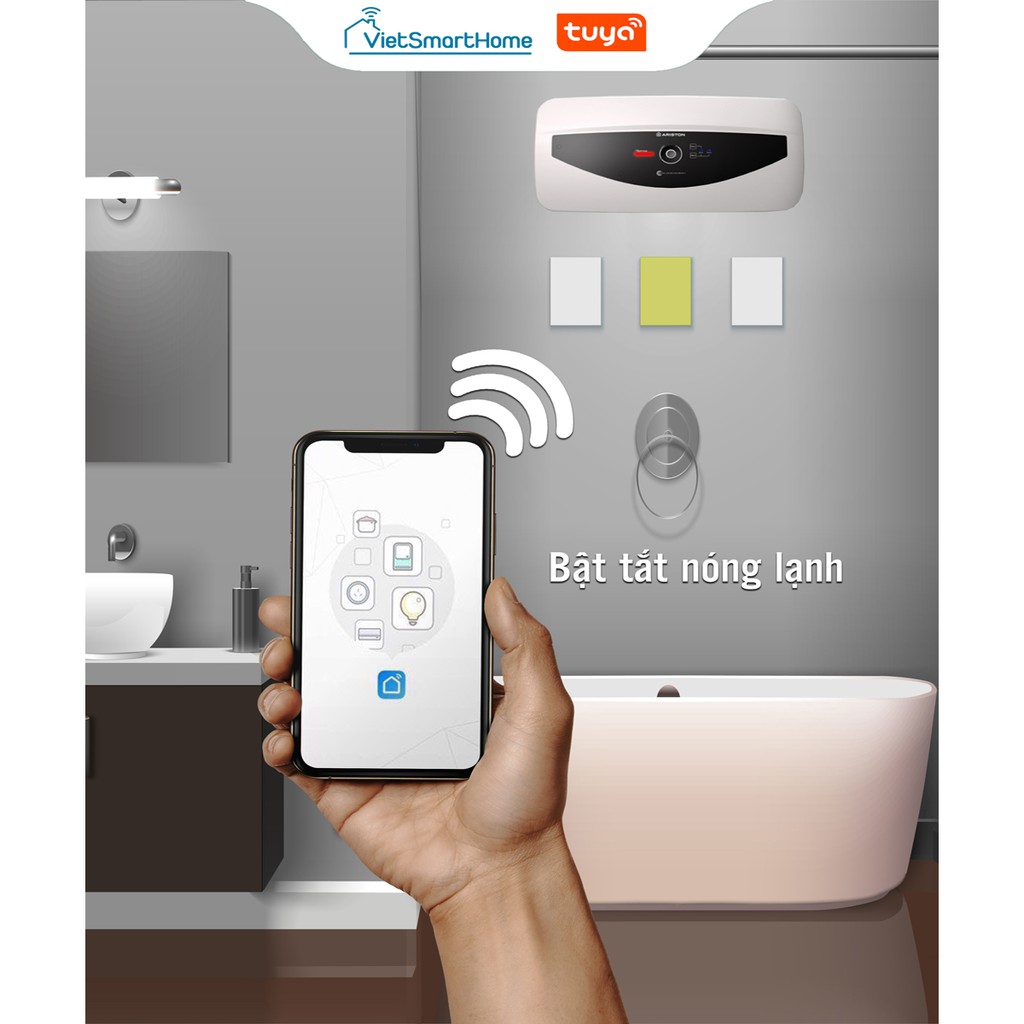 Công tắc WIFI Tuya công suất lớn dùng cho bình nước nóng/ điều hòa