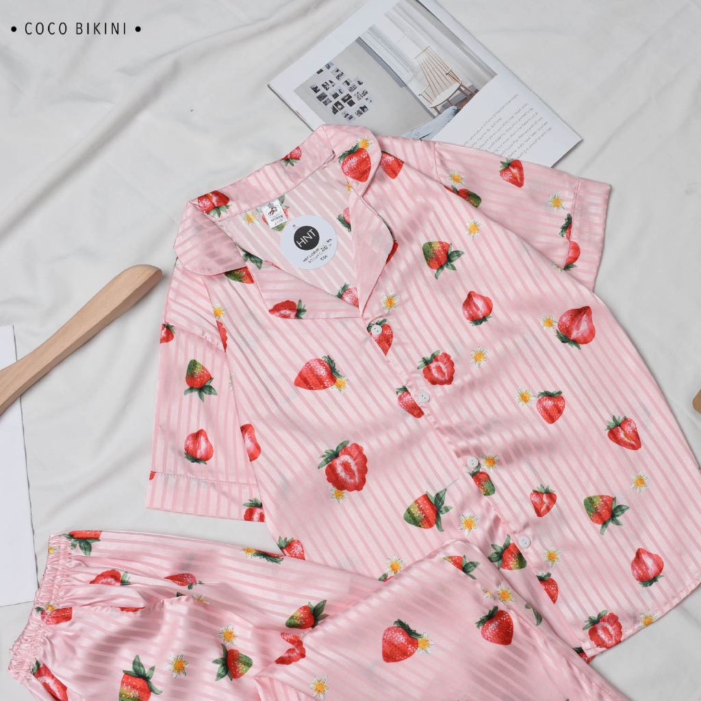 𝑪𝑶𝑪𝑶 𝑩𝑰𝑲𝑰𝑵𝑰 Bộ Đồ Ngủ - Đồ Mặc Nhà Lụa Gấm ( VCD7008 ) | BigBuy360 - bigbuy360.vn