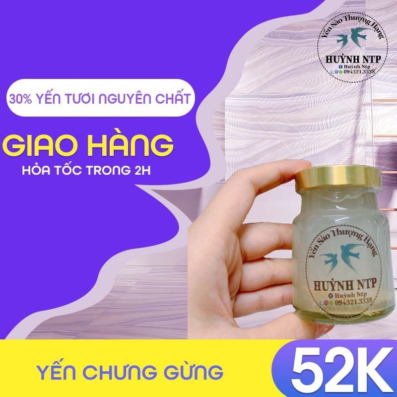 Tổ Yến Chưng Gừng-Bồi bổ&Tăng cường sức đề kháng,Tốt cho hệ tiêu hoá,Giải Cảm nhanh chóng,Ngừa ung thư-Cho mọi đối tượng