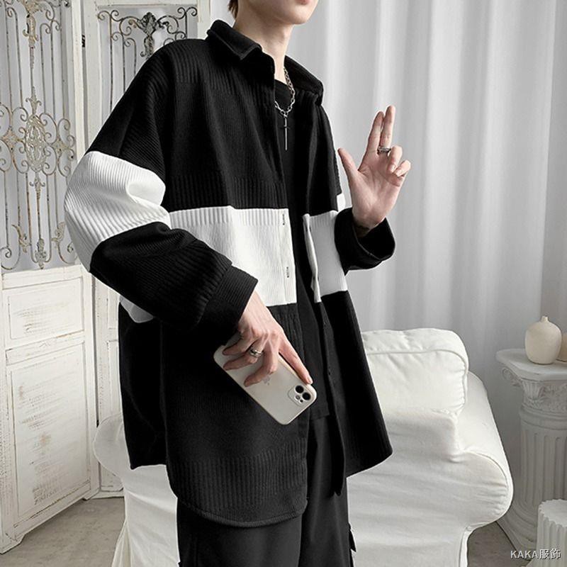 Áo Khoác Cardigan Dệt Kim Dáng Rộng Kiểu Hàn Quốc Cá Tính Cho Nam