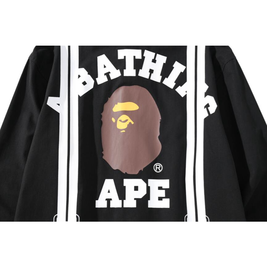 Áo sơ mi Bape tay dài in hình thời trang
