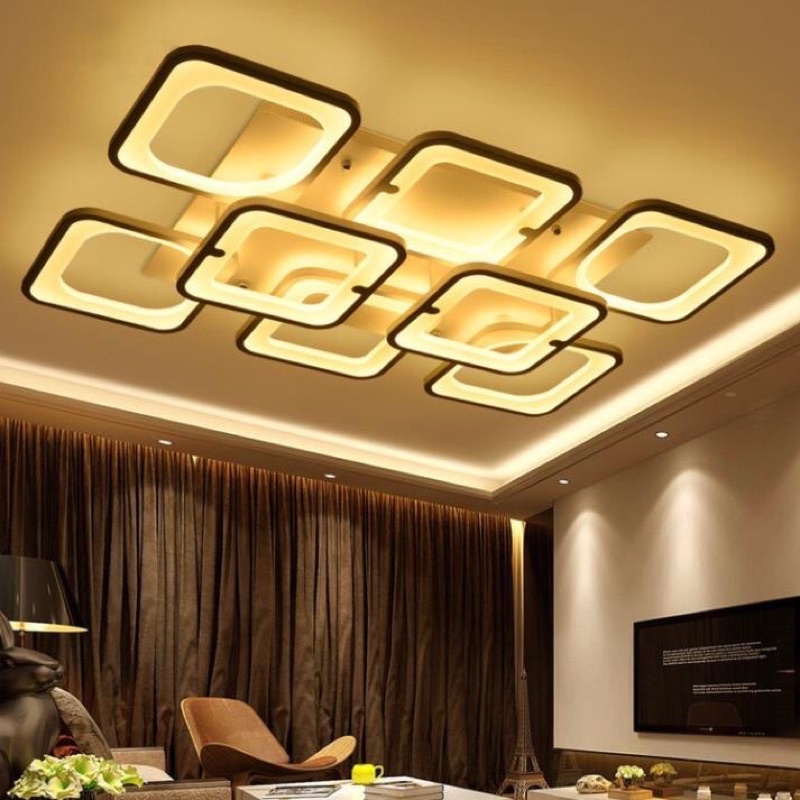 - Đèn Ốp Trần Vuông 8 Cánh