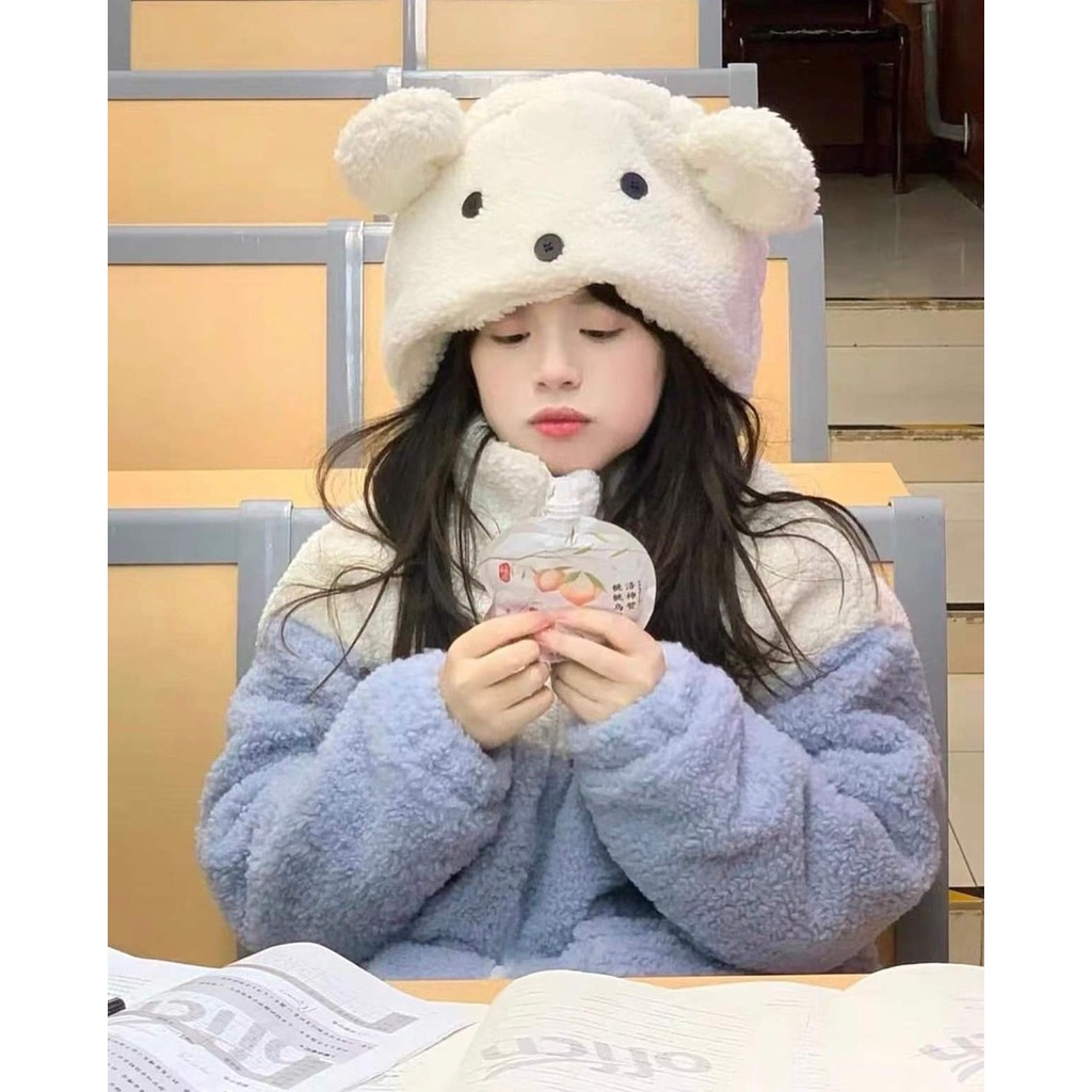 Áo khoác lông nữ hình gấu - FREESHIP - Nana's House