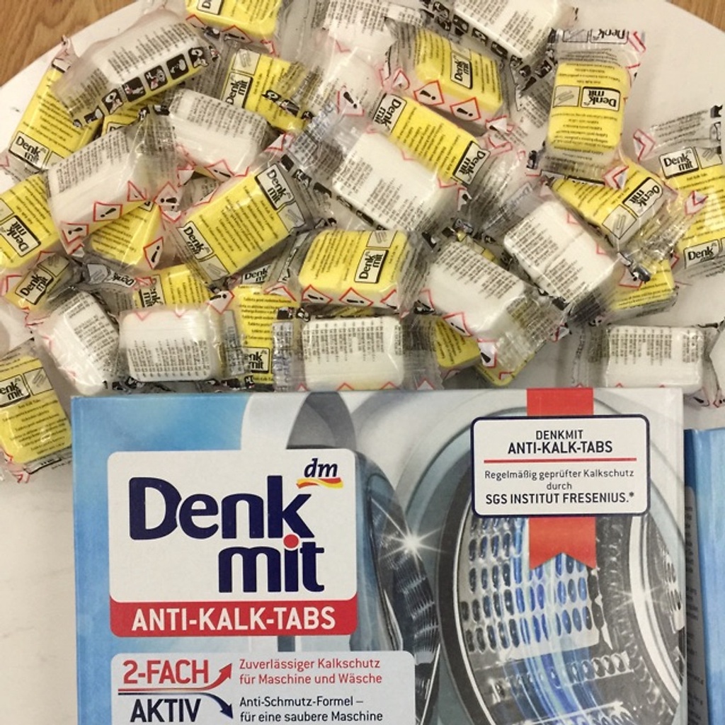 Viên Tẩy Lồng Máy Giặt DENKMIT Viên Vệ Sinh Máy Giặt, Khử Mùi Diệt Khuẩn Hàng Nhập Khẩu Chính Hãng