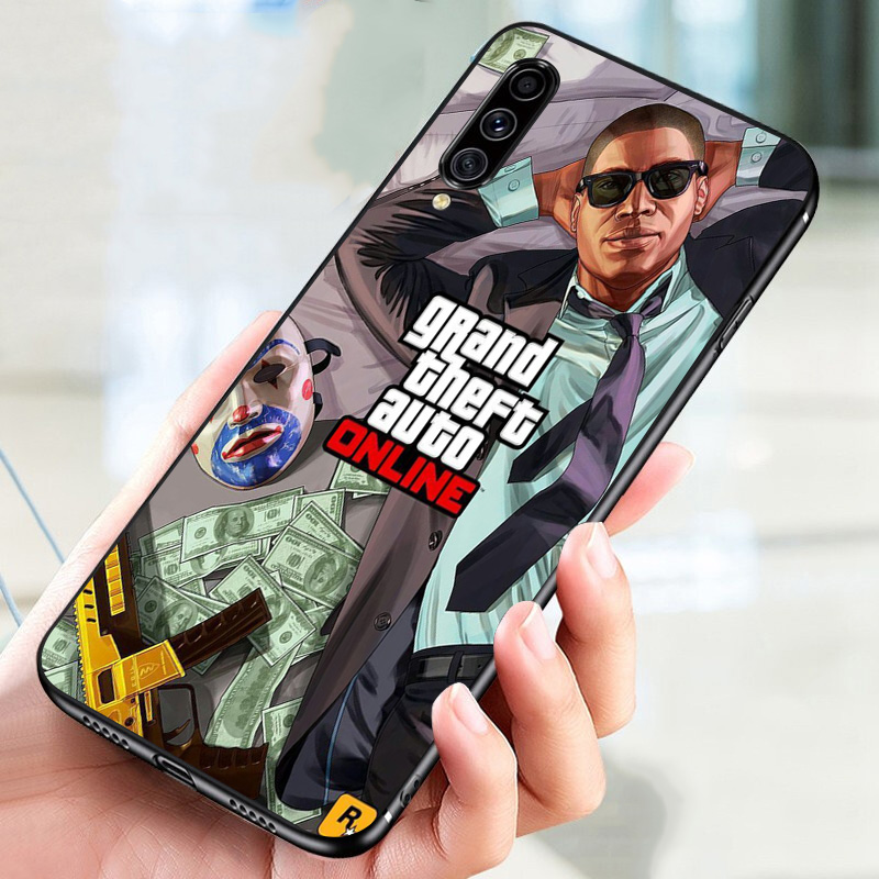 Ốp Điện Thoại Mềm Hình Game Gta 5 Grand Theft N52 Cho Samsung A10 A20 A30 A40 A50 A60 A70 J4 J6 J7 Prime