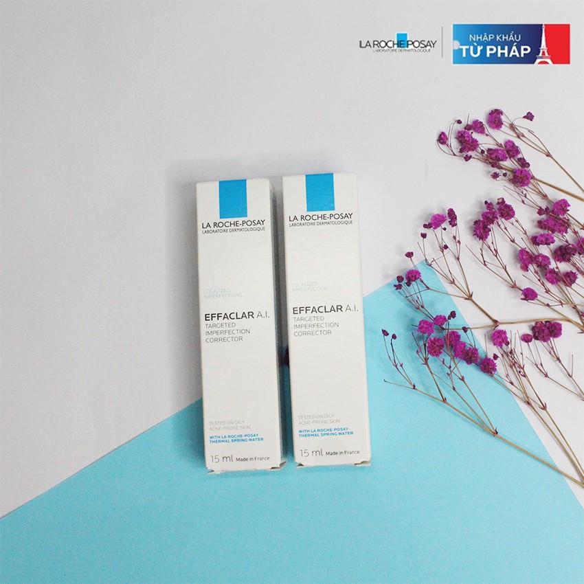 [NHẬP KHẨU-TEM PHỤ] Kem giảm mụn Effaclar A.I LA ROCHE POSAY giảm sưng viêm &amp; ngăn ngừa mụn