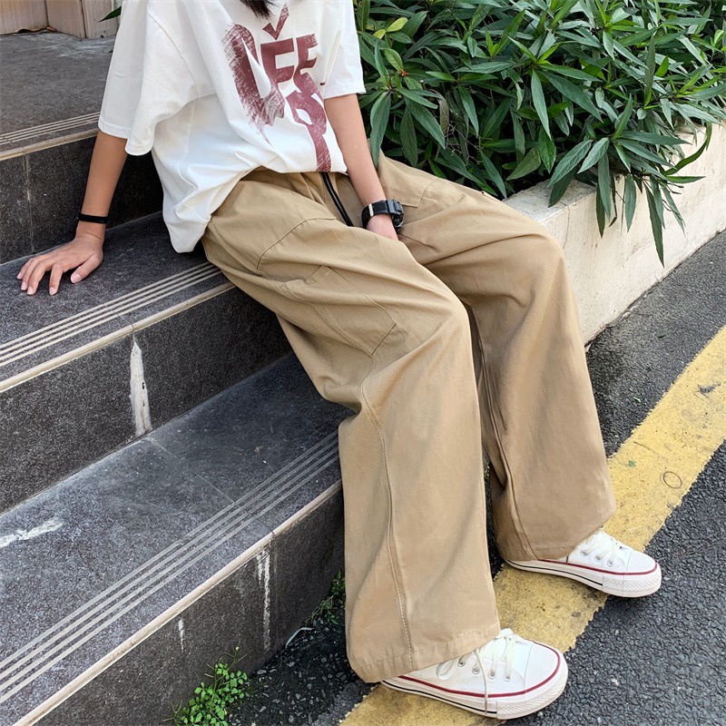 Quần ống rộng Lưng Cao Phong Cách Hàn Quốc Cổ Điển Thời Trang Cho Nữ